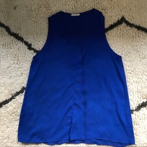 Cobalt Blue Loose Fit Tank Blouse